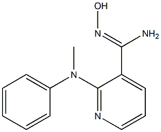 N'-hydroxy-2-[methyl(phenyl)amino]pyridine-3-carboximidamide Struktur