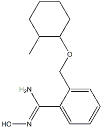 N'-hydroxy-2-{[(2-methylcyclohexyl)oxy]methyl}benzenecarboximidamide Struktur