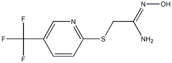 N'-hydroxy-2-{[5-(trifluoromethyl)pyridin-2-yl]sulfanyl}ethanimidamide Struktur