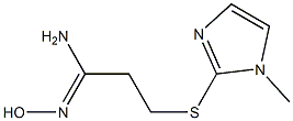 N'-hydroxy-3-[(1-methyl-1H-imidazol-2-yl)sulfanyl]propanimidamide Struktur