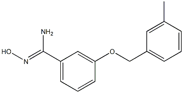 N'-hydroxy-3-[(3-methylbenzyl)oxy]benzenecarboximidamide Struktur