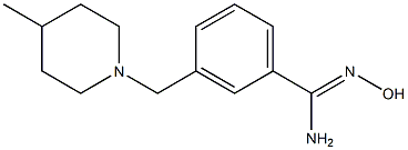 N'-hydroxy-3-[(4-methylpiperidin-1-yl)methyl]benzenecarboximidamide Struktur