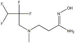 N'-hydroxy-3-[methyl(2,2,3,3-tetrafluoropropyl)amino]propanimidamide Struktur