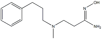 N'-hydroxy-3-[methyl(3-phenylpropyl)amino]propanimidamide Struktur