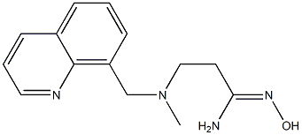 N'-hydroxy-3-[methyl(quinolin-8-ylmethyl)amino]propanimidamide Struktur