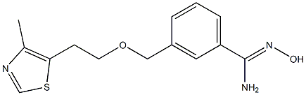 N'-hydroxy-3-{[2-(4-methyl-1,3-thiazol-5-yl)ethoxy]methyl}benzenecarboximidamide Struktur