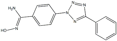 N'-hydroxy-4-(5-phenyl-2H-1,2,3,4-tetrazol-2-yl)benzene-1-carboximidamide Struktur