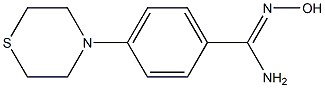 N'-hydroxy-4-(thiomorpholin-4-yl)benzene-1-carboximidamide Struktur