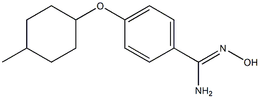 N'-hydroxy-4-[(4-methylcyclohexyl)oxy]benzene-1-carboximidamide Struktur