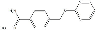 N'-hydroxy-4-[(pyrimidin-2-ylsulfanyl)methyl]benzene-1-carboximidamide Struktur