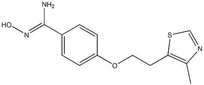 N'-hydroxy-4-[2-(4-methyl-1,3-thiazol-5-yl)ethoxy]benzene-1-carboximidamide Struktur