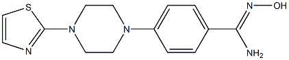 N'-hydroxy-4-[4-(1,3-thiazol-2-yl)piperazin-1-yl]benzene-1-carboximidamide Struktur