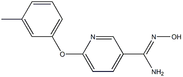 N'-hydroxy-6-(3-methylphenoxy)pyridine-3-carboximidamide Struktur