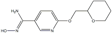 N'-hydroxy-6-(tetrahydro-2H-pyran-2-ylmethoxy)pyridine-3-carboximidamide Struktur