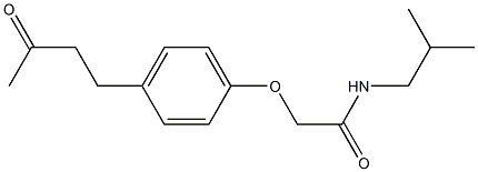 N-isobutyl-2-[4-(3-oxobutyl)phenoxy]acetamide Struktur