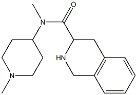 N-methyl-N-(1-methylpiperidin-4-yl)-1,2,3,4-tetrahydroisoquinoline-3-carboxamide Struktur