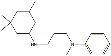 N-methyl-N-{3-[(3,3,5-trimethylcyclohexyl)amino]propyl}aniline Struktur