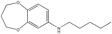 N-pentyl-3,4-dihydro-2H-1,5-benzodioxepin-7-amine Struktur