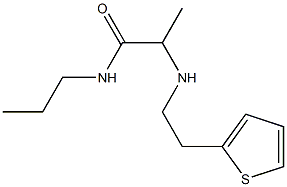 N-propyl-2-{[2-(thiophen-2-yl)ethyl]amino}propanamide Struktur