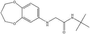 N-tert-butyl-2-(3,4-dihydro-2H-1,5-benzodioxepin-7-ylamino)acetamide Struktur