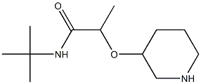 N-tert-butyl-2-(piperidin-3-yloxy)propanamide Struktur