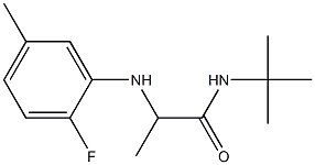 N-tert-butyl-2-[(2-fluoro-5-methylphenyl)amino]propanamide Struktur