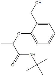 N-tert-butyl-2-[2-(hydroxymethyl)phenoxy]propanamide Struktur