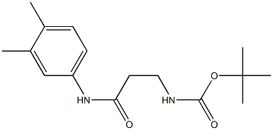 tert-butyl 3-[(3,4-dimethylphenyl)amino]-3-oxopropylcarbamate Struktur