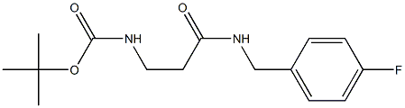 tert-butyl 3-[(4-fluorobenzyl)amino]-3-oxopropylcarbamate Struktur