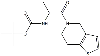 tert-butyl N-(1-oxo-1-{4H,5H,6H,7H-thieno[3,2-c]pyridin-5-yl}propan-2-yl)carbamate Struktur