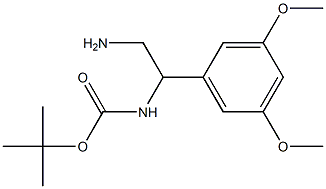 tert-butyl N-[2-amino-1-(3,5-dimethoxyphenyl)ethyl]carbamate Struktur