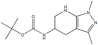 tert-butyl N-{1,3-dimethyl-1H,4H,5H,6H,7H-pyrazolo[3,4-b]pyridin-5-yl}carbamate Struktur