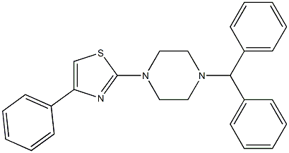 1-benzhydryl-4-(4-phenyl-1,3-thiazol-2-yl)piperazine Struktur