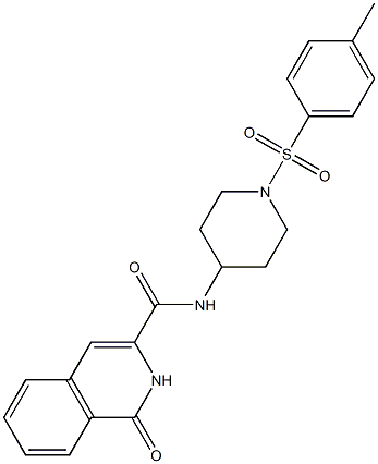 3-Isoquinolinecarboxamide,  1,2-dihydro-N-[1-[(4-methylphenyl)sulfonyl]-4-piperidinyl]-1-oxo- Struktur