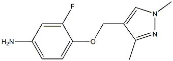 Benzenamine,  4-[(1,3-dimethyl-1H-pyrazol-4-yl)methoxy]-3-fluoro- Struktur