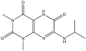 2,4,6(3H)-Pteridinetrione,  1,5-dihydro-1,3-dimethyl-7-[(1-methylethyl)amino]- Struktur