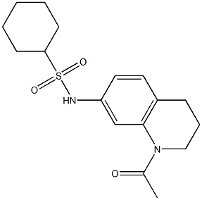 Cyclohexanesulfonamide,  N-(1-acetyl-1,2,3,4-tetrahydro-7-quinolinyl)- Struktur