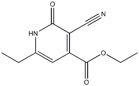 3-Cyano-6-ethyl-2-oxo-1,2-dihydro-pyridine-4-carboxylic acid ethyl ester Struktur