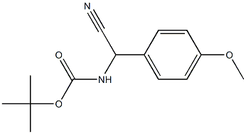 [Cyano-(4-methoxy-phenyl)-methyl]-carbamic acid tert-butyl ester Struktur