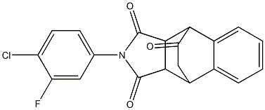 11-(4-chloro-3-fluorophenyl)-11-azatetracyclo[6.5.2.0~2,7~.0~9,13~]pentadeca-2,4,6-triene-10,12,14-trione Struktur