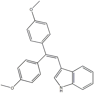 3-[2,2-bis(4-methoxyphenyl)vinyl]-1H-indole Struktur