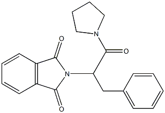 2-[1-benzyl-2-oxo-2-(1-pyrrolidinyl)ethyl]-1H-isoindole-1,3(2H)-dione Struktur