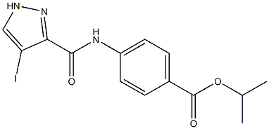 isopropyl 4-{[(4-iodo-1H-pyrazol-3-yl)carbonyl]amino}benzoate Struktur