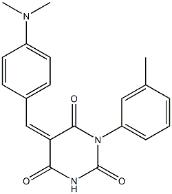 5-[4-(dimethylamino)benzylidene]-1-(3-methylphenyl)-2,4,6(1H,3H,5H)-pyrimidinetrione Struktur