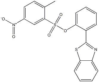 2-(1,3-benzothiazol-2-yl)phenyl 5-nitro-2-methylbenzenesulfonate Struktur