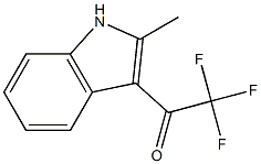 2,2,2-trifluoro-1-(2-methyl-1H-indol-3-yl)ethanone Struktur