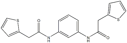 2-(2-thienyl)-N-{3-[(2-thienylacetyl)amino]phenyl}acetamide Struktur