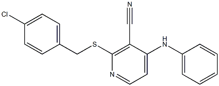 4-anilino-2-[(4-chlorobenzyl)sulfanyl]nicotinonitrile Struktur