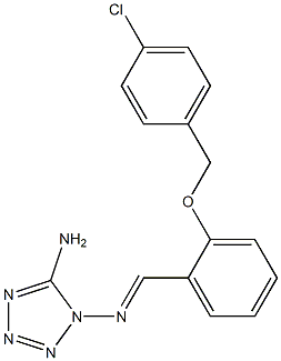 N-(5-amino-1H-tetraazol-1-yl)-N-{2-[(4-chlorobenzyl)oxy]benzylidene}amine Struktur