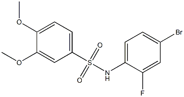 N-(4-bromo-2-fluorophenyl)-3,4-dimethoxybenzenesulfonamide Struktur